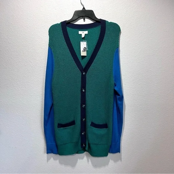 BP. Men's Colorblock Varsity Cardigan - Picture 2 of 7